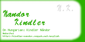 nandor kindler business card
